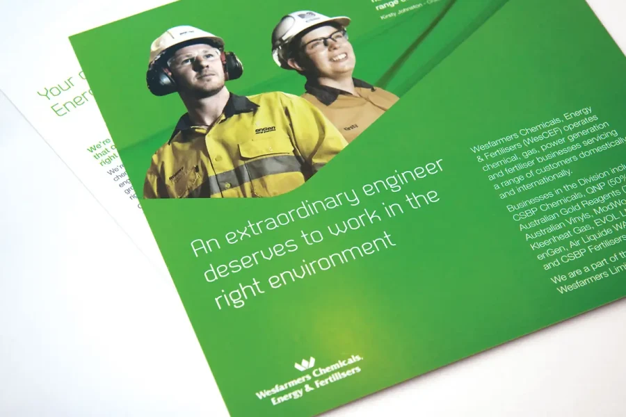 employer branding perth wescef recruitment brochure design