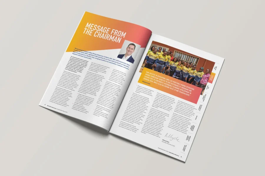 Sustainability Report Design Perth West African Resources