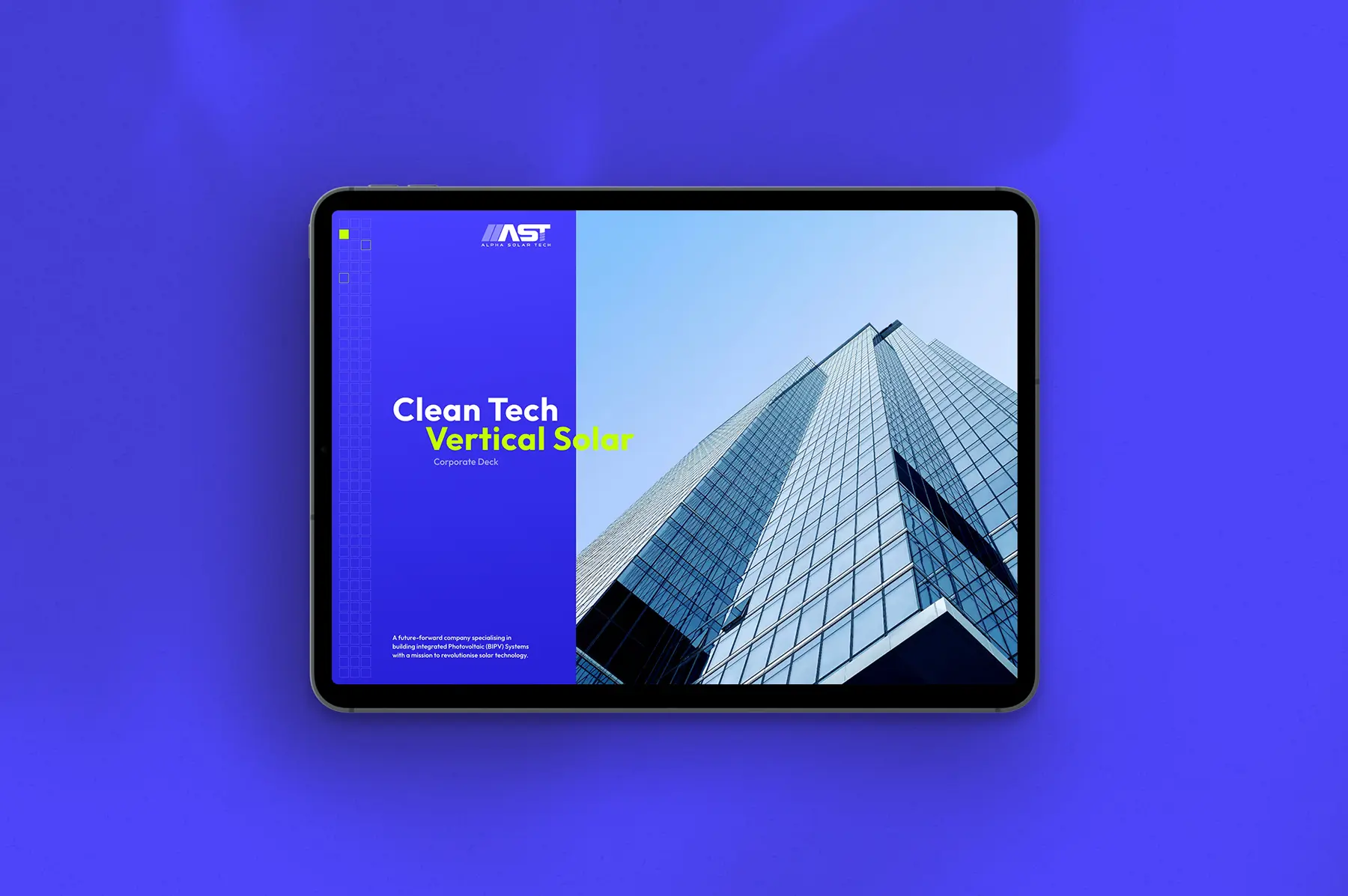 Corporate Profile Design Perth Alpha Solar Tech